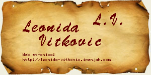 Leonida Vitković vizit kartica